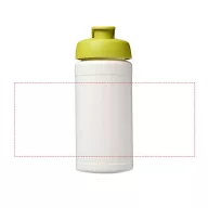   Baseline® Plus 500 ml flip lid sport bottle, LDPE, PP Plastic, White,Lime green
