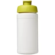   Baseline® Plus 500 ml flip lid sport bottle, LDPE, PP Plastic, White,Lime green