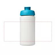   Baseline® Plus 500 ml flip lid sport bottle, LDPE, PP Plastic, White,Aqua