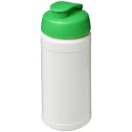   Baseline® Plus 500 ml flip lid sport bottle, LDPE, PP Plastic, White, Green  