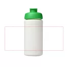 Baseline® Plus 500 ml flip lid sport bottle, LDPE, PP Plastic, White, Green  