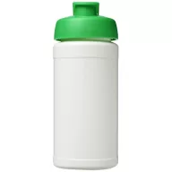  Baseline® Plus 500 ml flip lid sport bottle, LDPE, PP Plastic, White, Green  