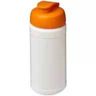   Baseline® Plus 500 ml flip lid sport bottle, LDPE, PP Plastic, White,Orange  