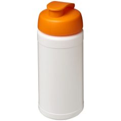   Baseline® Plus 500 ml flip lid sport bottle, LDPE, PP Plastic, White,Orange  