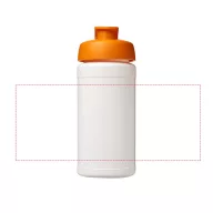   Baseline® Plus 500 ml flip lid sport bottle, LDPE, PP Plastic, White,Orange  