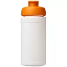 Baseline® Plus 500 ml flip lid sport bottle, LDPE, PP Plastic, White,Orange  