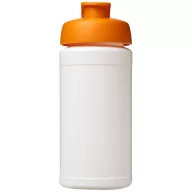   Baseline® Plus 500 ml flip lid sport bottle, LDPE, PP Plastic, White,Orange  