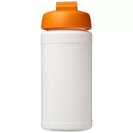   Baseline® Plus 500 ml flip lid sport bottle, LDPE, PP Plastic, White,Orange  