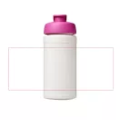 Baseline® Plus 500 ml flip lid sport bottle, LDPE, PP Plastic, White,Pink  