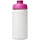 Baseline® Plus 500 ml flip lid sport bottle, LDPE, PP Plastic, White,Pink  