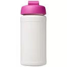 Baseline® Plus 500 ml flip lid sport bottle, LDPE, PP Plastic, White,Pink  