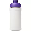 Baseline® Plus 500 ml flip lid sport bottle, LDPE, PP Plastic, White,Purple  