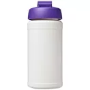 Baseline® Plus 500 ml flip lid sport bottle, LDPE, PP Plastic, White,Purple  