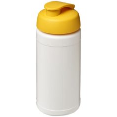   Baseline® Plus 500 ml flip lid sport bottle, LDPE, PP Plastic, White,Yellow  