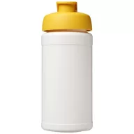   Baseline® Plus 500 ml flip lid sport bottle, LDPE, PP Plastic, White,Yellow  
