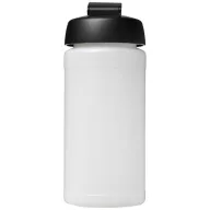   Baseline® Plus 500 ml flip lid sport bottle, LDPE, PP Plastic, Transparent, solid black