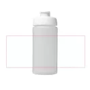 Baseline® Plus 500 ml flip lid sport bottle, LDPE, PP Plastic, Transparent,White