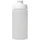 Baseline® Plus 500 ml flip lid sport bottle, LDPE, PP Plastic, Transparent,White