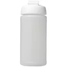 Baseline® Plus 500 ml flip lid sport bottle, LDPE, PP Plastic, Transparent,White