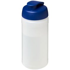   Baseline® Plus 500 ml flip lid sport bottle, LDPE, PP Plastic, Transparent, Blue
