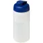 Baseline® Plus 500 ml flip lid sport bottle, LDPE, PP Plastic, Transparent, Blue