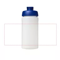   Baseline® Plus 500 ml flip lid sport bottle, LDPE, PP Plastic, Transparent, Blue