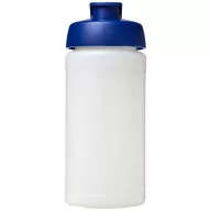   Baseline® Plus 500 ml flip lid sport bottle, LDPE, PP Plastic, Transparent, Blue