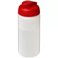   Baseline® Plus 500 ml flip lid sport bottle, LDPE, PP Plastic, Transparent, Red  
