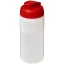 Baseline® Plus 500 ml flip lid sport bottle, LDPE, PP Plastic, Transparent, Red  