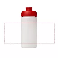   Baseline® Plus 500 ml flip lid sport bottle, LDPE, PP Plastic, Transparent, Red  