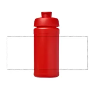   Baseline® Plus 500 ml flip lid sport bottle, LDPE, PP Plastic, Red