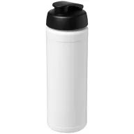   Baseline® Plus 750 ml flip lid sport bottle, LDPE, PP Plastic, White, solid black