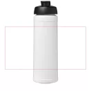 Baseline® Plus 750 ml flip lid sport bottle, LDPE, PP Plastic, White, solid black