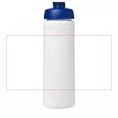 Baseline® Plus 750 ml flip lid sport bottle, LDPE, PP Plastic, White, Blue