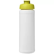   Baseline® Plus 750 ml flip lid sport bottle, LDPE, PP Plastic, White,Lime green