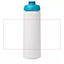 Baseline® Plus 750 ml flip lid sport bottle, LDPE, PP Plastic, White,Aqua