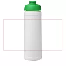 Baseline® Plus 750 ml flip lid sport bottle, LDPE, PP Plastic, White, Green  