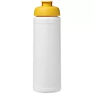 Baseline® Plus 750 ml flip lid sport bottle, LDPE, PP Plastic, White,Yellow  
