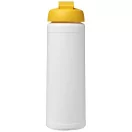 Baseline® Plus 750 ml flip lid sport bottle, LDPE, PP Plastic, White,Yellow  