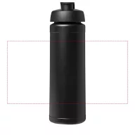   Baseline® Plus 750 ml flip lid sport bottle, LDPE, PP Plastic, solid black