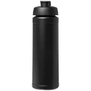Baseline® Plus 750 ml flip lid sport bottle, LDPE, PP Plastic, solid black