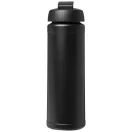 Baseline® Plus 750 ml flip lid sport bottle, LDPE, PP Plastic, solid black