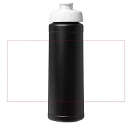   Baseline® Plus 750 ml flip lid sport bottle, LDPE, PP Plastic, solid black,White