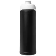   Baseline® Plus 750 ml flip lid sport bottle, LDPE, PP Plastic, solid black,White