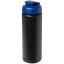 Baseline® Plus 750 ml flip lid sport bottle, LDPE, PP Plastic, solid black, Blue