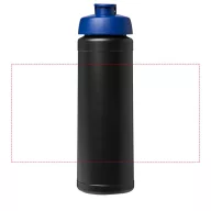   Baseline® Plus 750 ml flip lid sport bottle, LDPE, PP Plastic, solid black, Blue