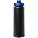 Baseline® Plus 750 ml flip lid sport bottle, LDPE, PP Plastic, solid black, Blue