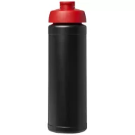   Baseline® Plus 750 ml flip lid sport bottle, LDPE, PP Plastic, solid black, Red  