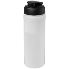   Baseline® Plus 750 ml flip lid sport bottle, LDPE, PP Plastic, Transparent, solid black