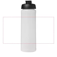  Baseline® Plus 750 ml flip lid sport bottle, LDPE, PP Plastic, Transparent, solid black